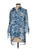 Boho Chic Paisley Blue 3/4 Sleeve Blouse Size XS - photo 1