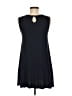 Soprano Solid Black Casual Dress Size M - photo 2