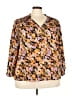 Zac & Rachel 100% Polyester Floral Orange 3/4 Sleeve Blouse Size 3X - photo 1