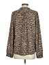 Karl Lagerfeld Paris 100% Polyester Animal Print Brown Tan Long Sleeve Blouse Size P (petite) - photo 2