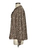 Karl Lagerfeld Paris 100% Polyester Animal Print Brown Tan Long Sleeve Blouse Size P (petite) - photo 5
