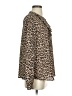 Karl Lagerfeld Paris 100% Polyester Animal Print Brown Tan Long Sleeve Blouse Size P (petite) - photo 4