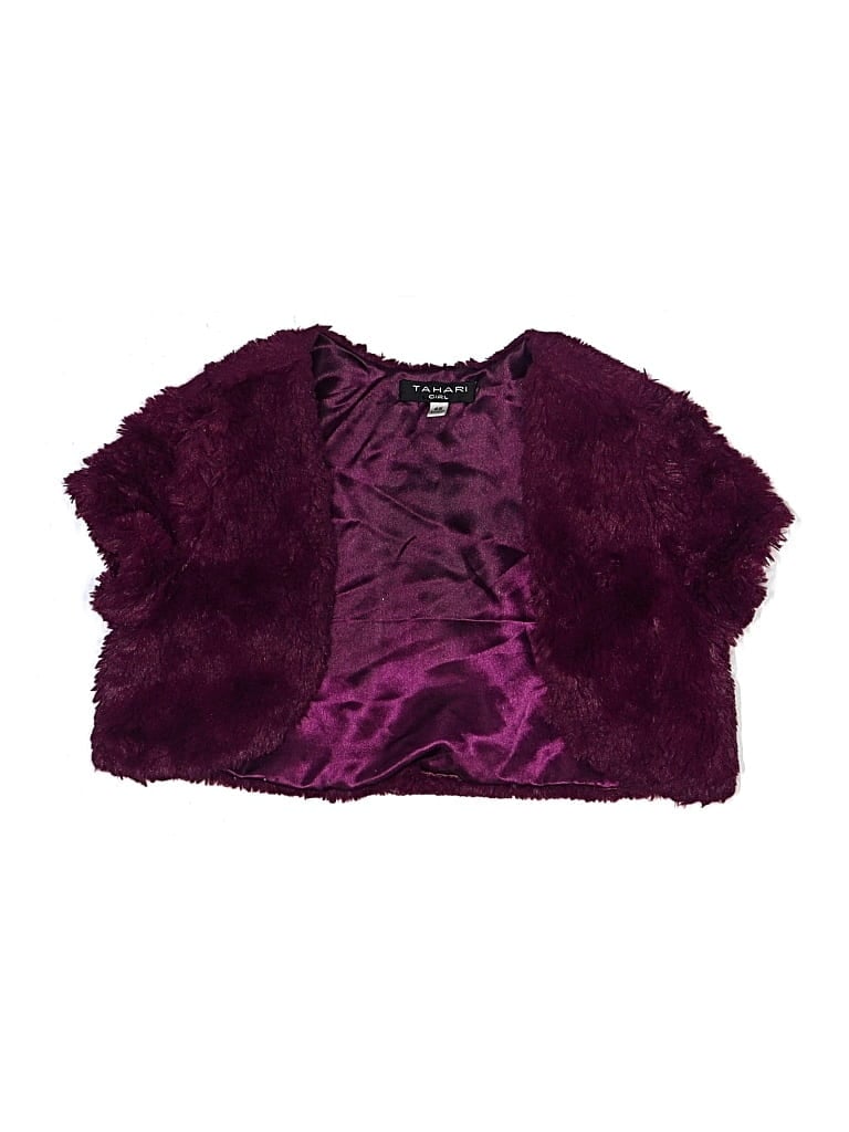 Pre-owned Tahari Kids' Cardigan Sweater In Purple