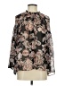 Ann Taylor LOFT 100% Polyester Paisley Black Long Sleeve Blouse Size S - photo 1