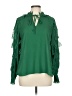 Shein 100% Polyester Green Long Sleeve Blouse Size M - photo 1