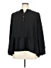 Ecru 100% Polyester Black Long Sleeve Blouse Size 1X - photo 1
