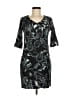 Thought Graphic Black Casual Dress Size 6 - photo 1