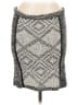 Ella Moss Chevron-herringbone Gray Casual Skirt Size S - photo 1