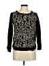 Ann Taylor Animal Print Black Pullover Sweater Size M - photo 1