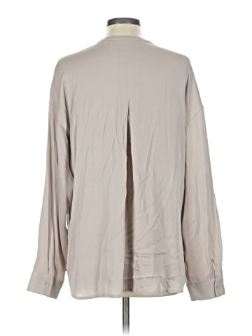 Vince. Long Sleeve Silk Top (view 2)
