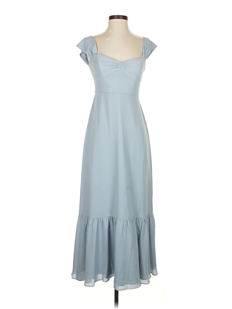Pre-owned Bhldn Casual Dress In Blue