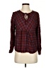 Three Dots 100% Rayon Burgundy Long Sleeve Blouse Size S - photo 1