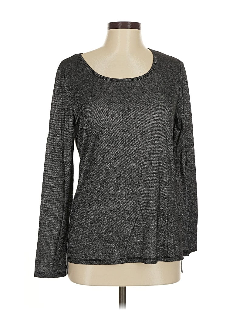 Pre-owned Faded Glory 3/4 Sleeve T-shirt In Gray