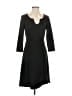 Ann Taylor LOFT Solid Black Casual Dress Size 4 - photo 1