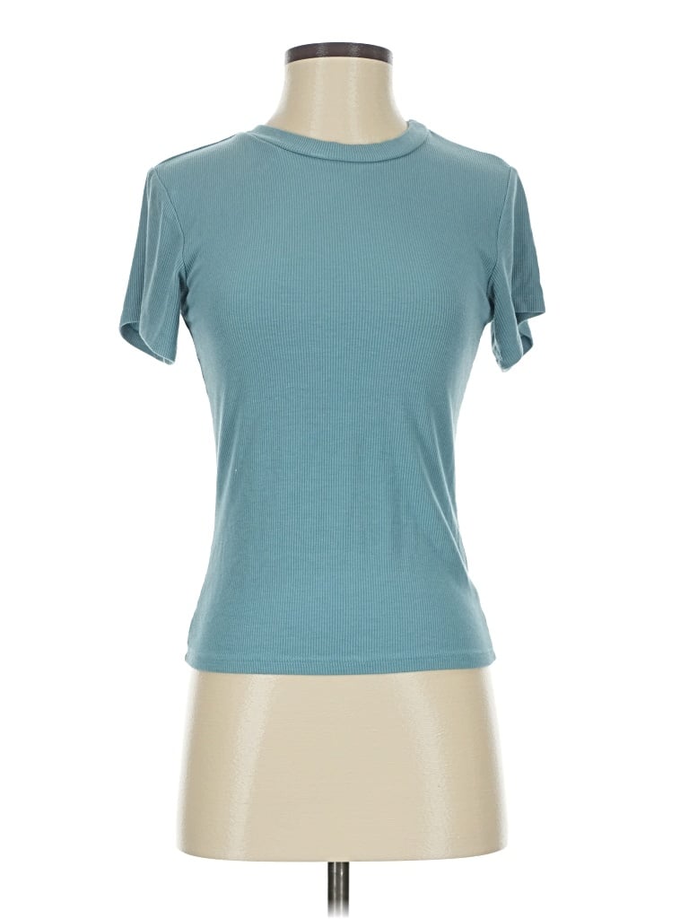 Pre-owned Sweet Romeo Short Sleeve Turtleneck In Blue