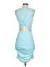 Unbranded Solid Blue Cocktail Dress Size S - photo 2