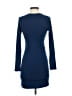 Arden B. Solid Blue Casual Dress Size S - photo 2