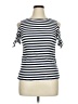 oasis 100% Viscose Blue Short Sleeve Top Size 14 - photo 1