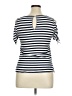 oasis 100% Viscose Blue Short Sleeve Top Size 14 - photo 2