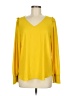 Ann Taylor LOFT 100% Polyester Yellow Long Sleeve Blouse Size M - photo 1