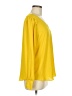 Ann Taylor LOFT 100% Polyester Yellow Long Sleeve Blouse Size M - photo 4