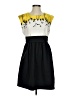 Sariah 100% Polyester Graphic Yellow Cocktail Dress Size S - photo 1