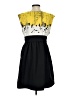 Sariah 100% Polyester Graphic Yellow Cocktail Dress Size S - photo 2