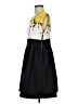 Sariah 100% Polyester Graphic Yellow Cocktail Dress Size S - photo 5