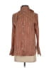 Zara Tweed Brown Long Sleeve Blouse Size XS - photo 1