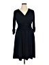 NY Collection Solid Black Blue Casual Dress Size 1X - photo 1