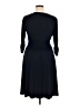 NY Collection Solid Black Blue Casual Dress Size 1X - photo 2