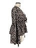 Buddy Love 100% Polyester Print Brown Long Sleeve Blouse Size M - photo 4