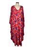 IMAN Print Red Casual Dress Size L (estimated, petite) - photo 1