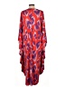 IMAN Print Red Casual Dress Size L (estimated, petite) - photo 2