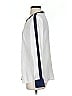 J.Crew Factory Store 100% Polyester Color Block Ivory Long Sleeve Blouse Size 4 - photo 4