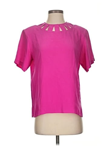 Silk Land Short Sleeve Silk Top (view 1)