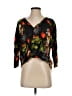 The Odells 100% Rayon Floral Black 3/4 Sleeve Blouse Size XS - photo 1