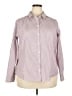 Express Design Studio Stripes Purple Gray Long Sleeve Button-Down Shirt Size 2X - photo 1