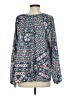 Love Sam 100% Rayon Paisley Blue Long Sleeve Blouse Size S - photo 2