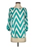 Everly 100% Polyester Teal 3/4 Sleeve Blouse Size S - photo 1