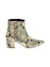 Cole Haan Snake Print Gray Green Ankle Boots Size 7 - photo 1