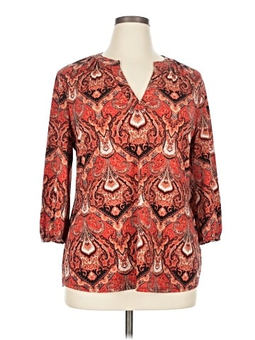 Roz & Ali 3/4 Sleeve Blouse (view 1)