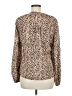 Parker 100% Polyester Animal Print Brown Long Sleeve Blouse Size M - photo 2