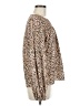 Parker 100% Polyester Animal Print Brown Long Sleeve Blouse Size M - photo 4
