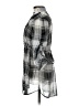 Charlotte Russe 100% Polyester Plaid Silver Gray 3/4 Sleeve Blouse Size S - photo 5