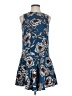 Cooper & Ella 100% Polyester Print Blue Cocktail Dress Size XS (0) - photo 1