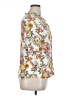 Olivia Grey 100% Rayon Print Ivory Short Sleeve Blouse Size 1X - photo 4