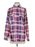 Gap 100% Polyester Plaid Purple Long Sleeve Blouse Size S - photo 1