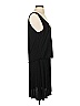 Three Dots 100% Viscose Solid Black Casual Dress Size S - photo 4