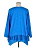 LOGO Lounge Solid Blue Long Sleeve Top Size 1X - photo 2
